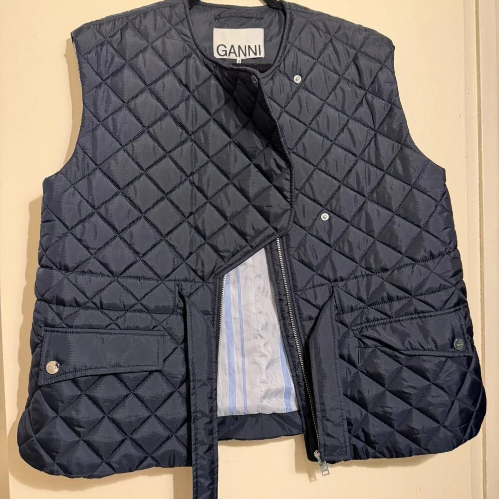Ganni Ripspot Quilt Vest - Picture 3 of 3